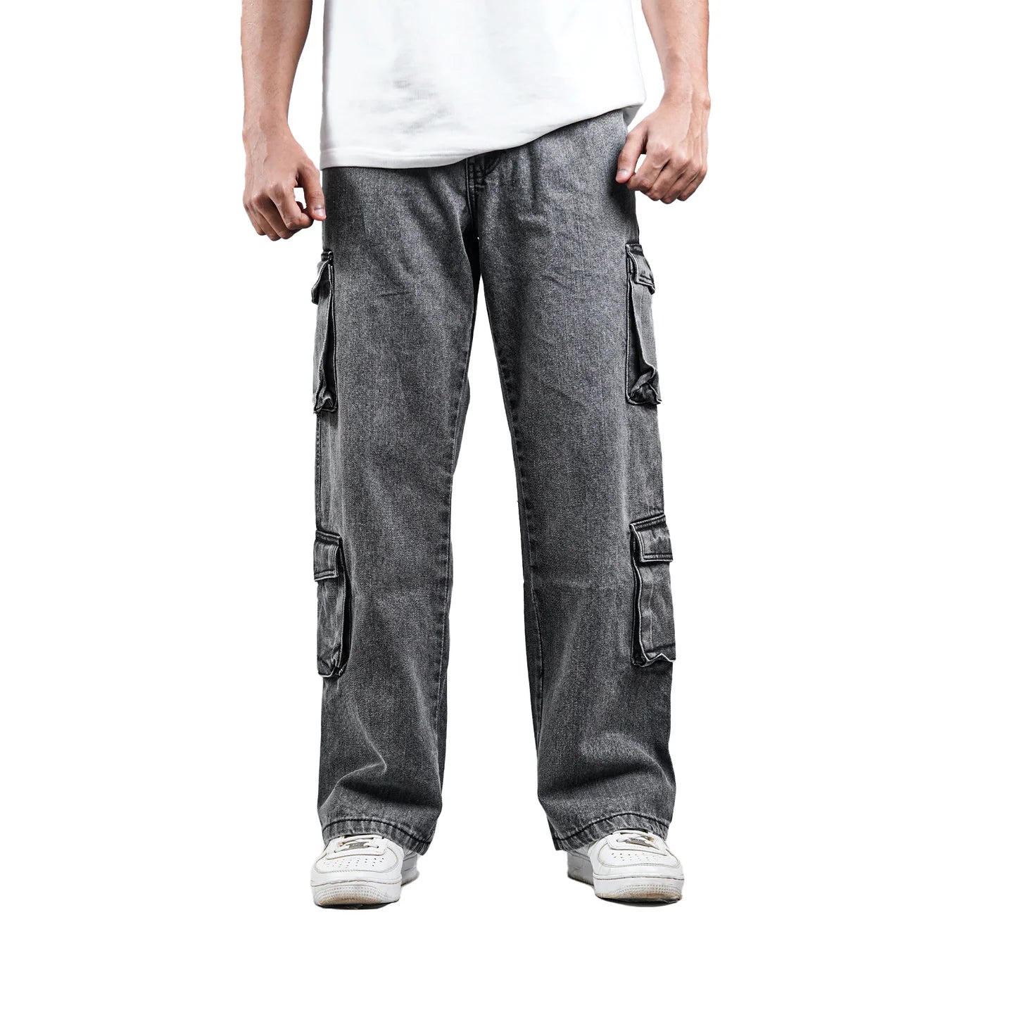 DENIM CARGO - GREY