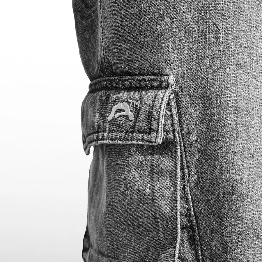 DENIM CARGO - GREY