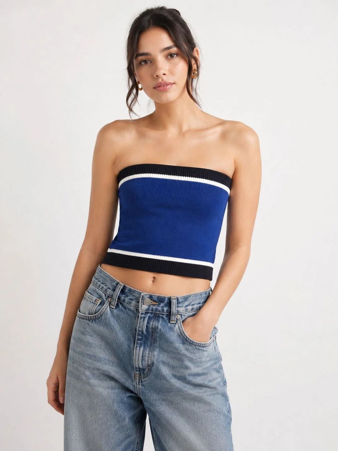 STRAPLESS TOP - BLUE-thumbmail-1