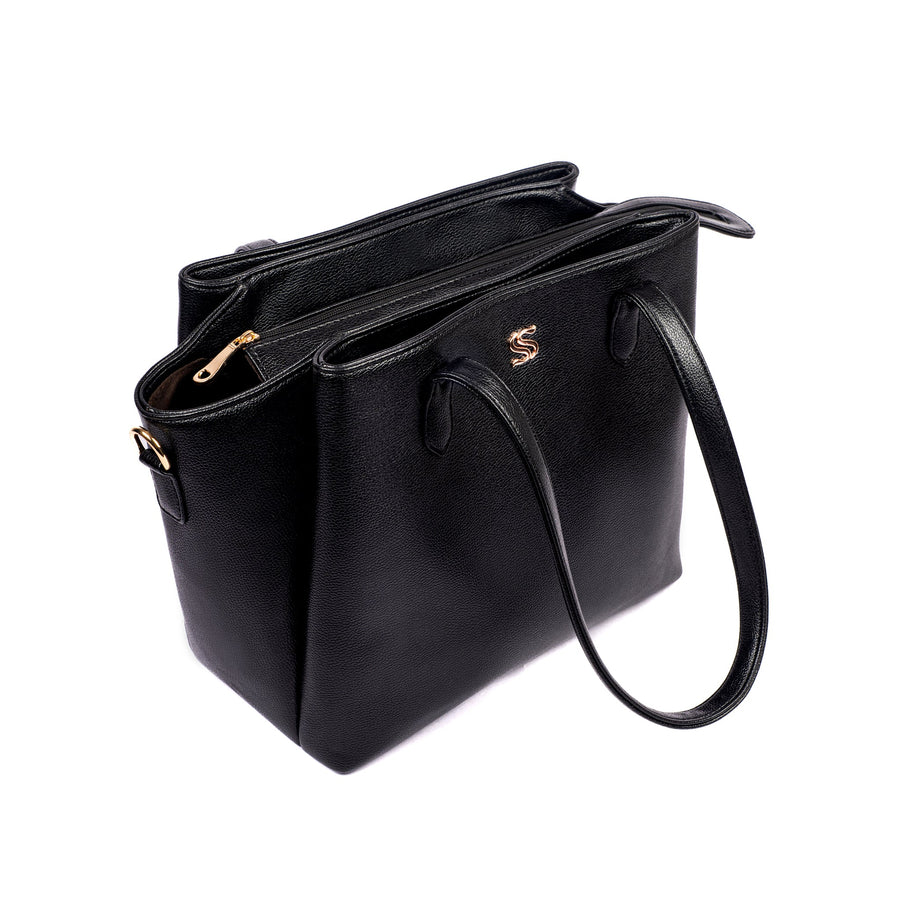 CHARCOAL CHIC CREST TOTE BAGS FOR 16" LAPTOPS