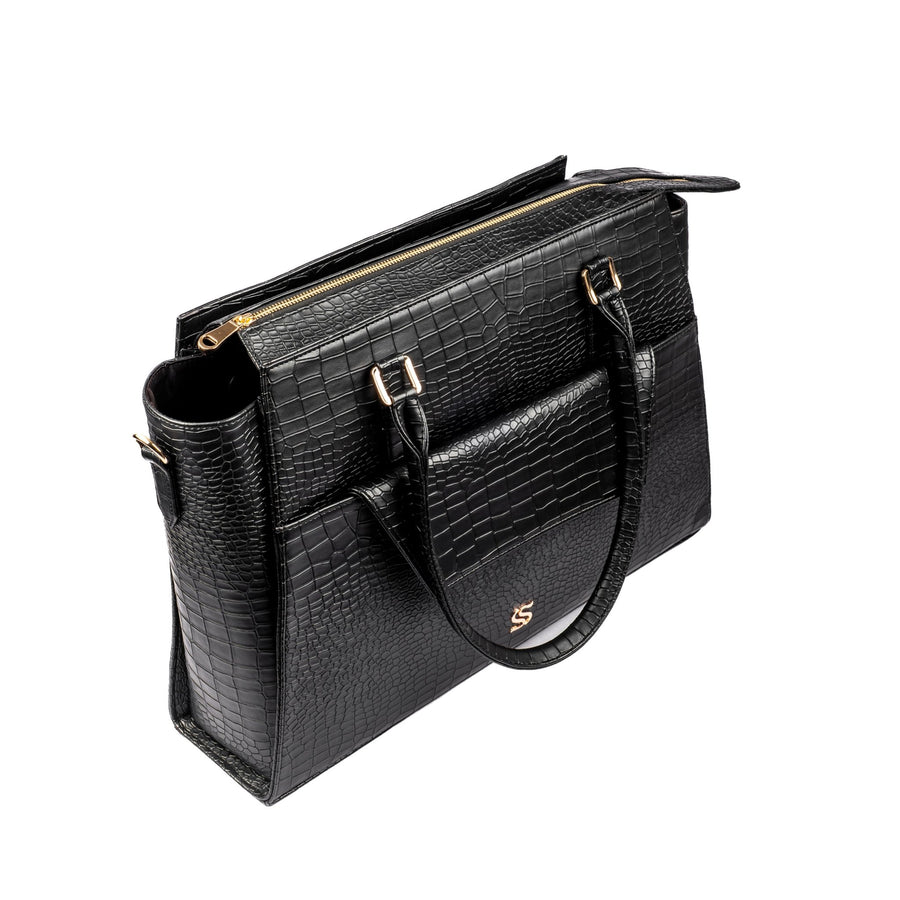 CHARCOAL CHIC GRANDE TOTE BAG FOR 17' LAPTOPS