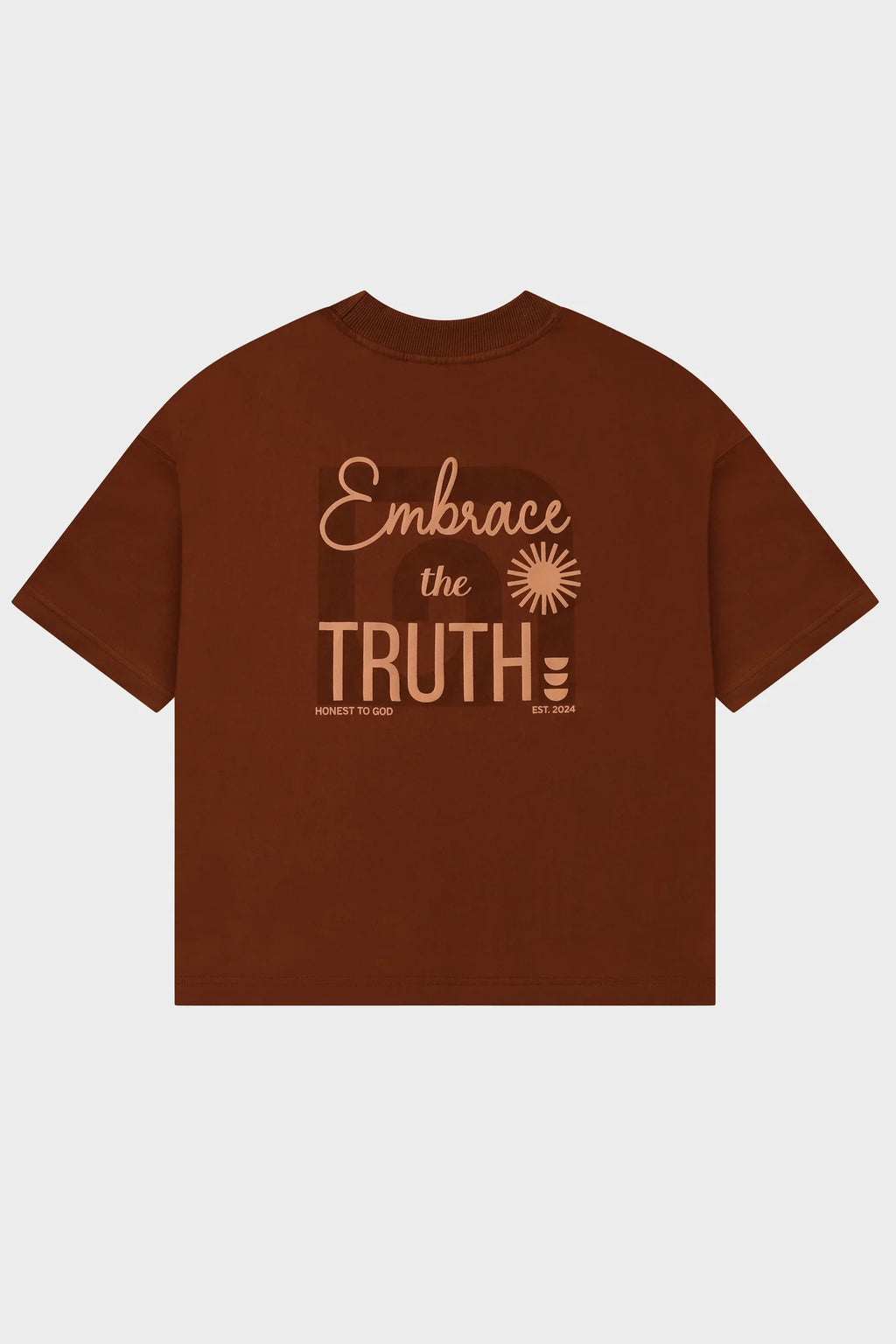 CINNABON BROWN BOX FIT TEE
