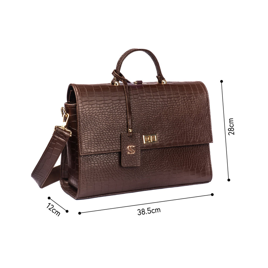 COMPACT CONVERTIBLE WORK BAG FOR 14" LAPTOPS - MAHOGANY MYSTIQUE