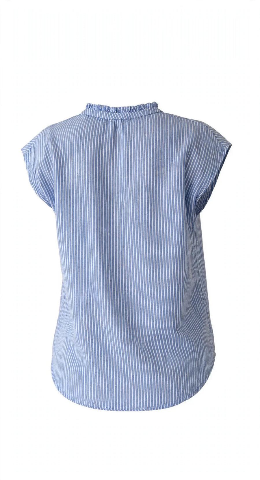 STRIPED V-NECK TOP