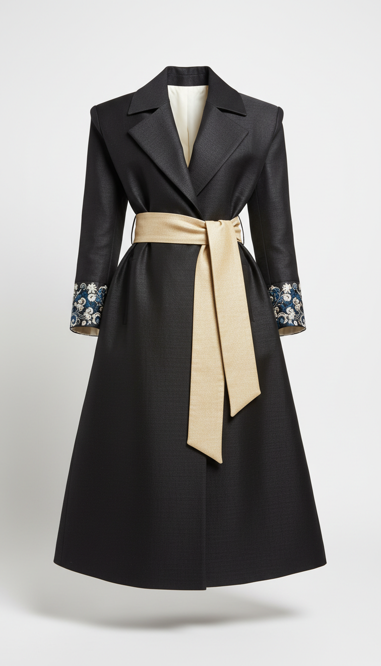 Silk Crepe Asymmetric Midi Dress