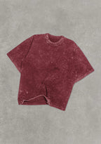 CRIMSON LUXE ACID WASHED TEE