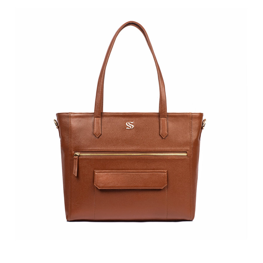 MOCHA ELEGANCE AUREA TOTE BAGS FOR 16" LAPTOPS