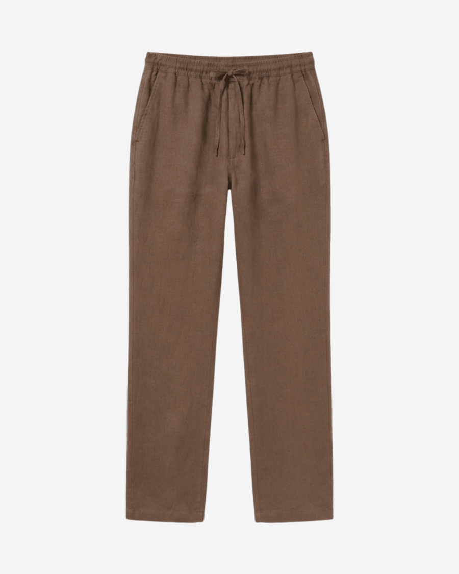 MOCHA PULL ON LINEN PANTS