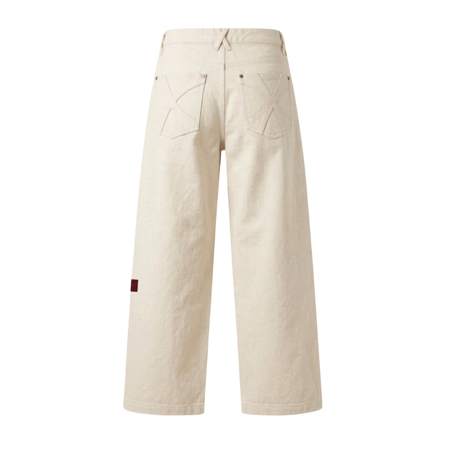 OFFDAY STRAIGHT WIDE LEG JEANS - CREAM