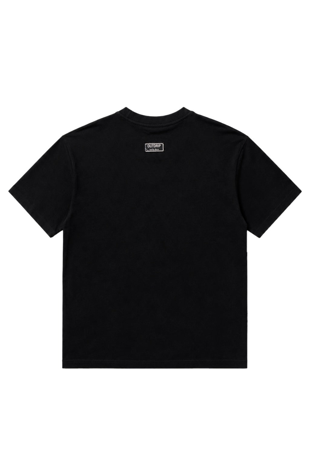 Black OUTDRIP essential tee with small chest label