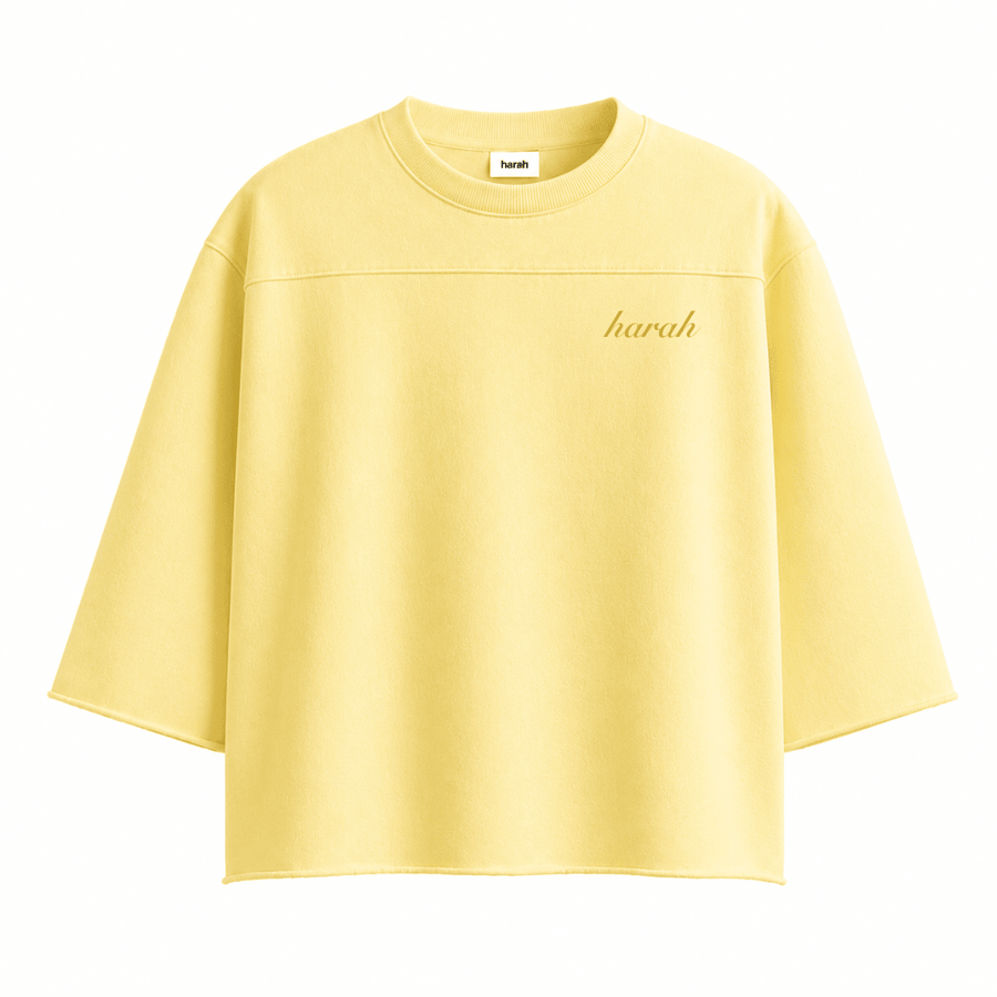 OVERSIZED BOXY RUGGED T-SHIRT - YELLOW