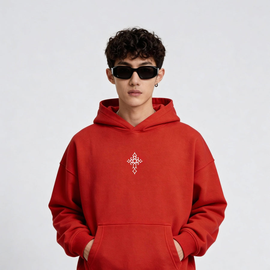 POWERED BY GOD HOODIE - RED