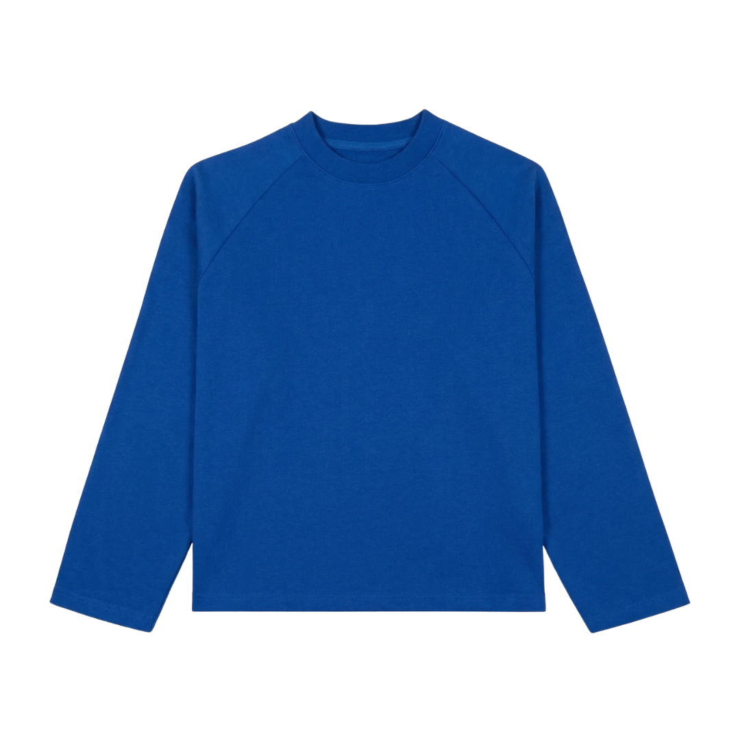 RAGLAN CROPPED TEE - ROYAL BLUE