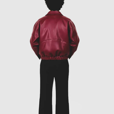 LON LEATHER JACKET - CHERRY RED