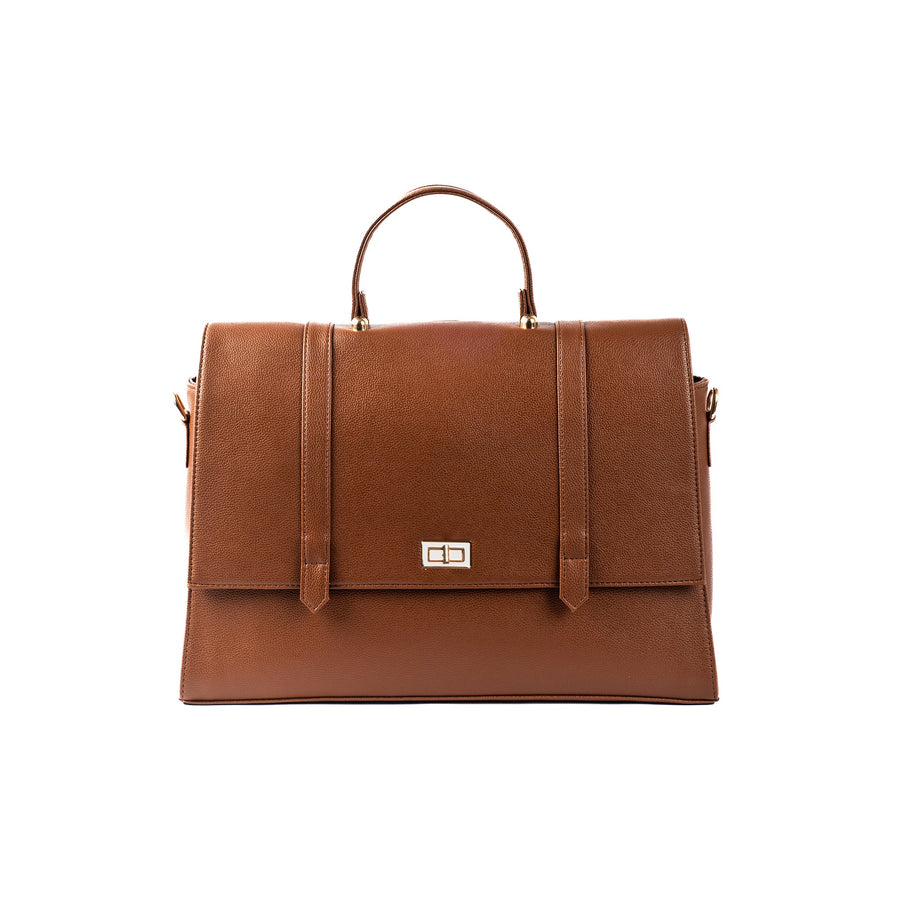 THE CONVERTIBLE WORK BAG : HANDBAG, BACKPACK TO SHOULDER TOTE - MOCHA ELEGANCE