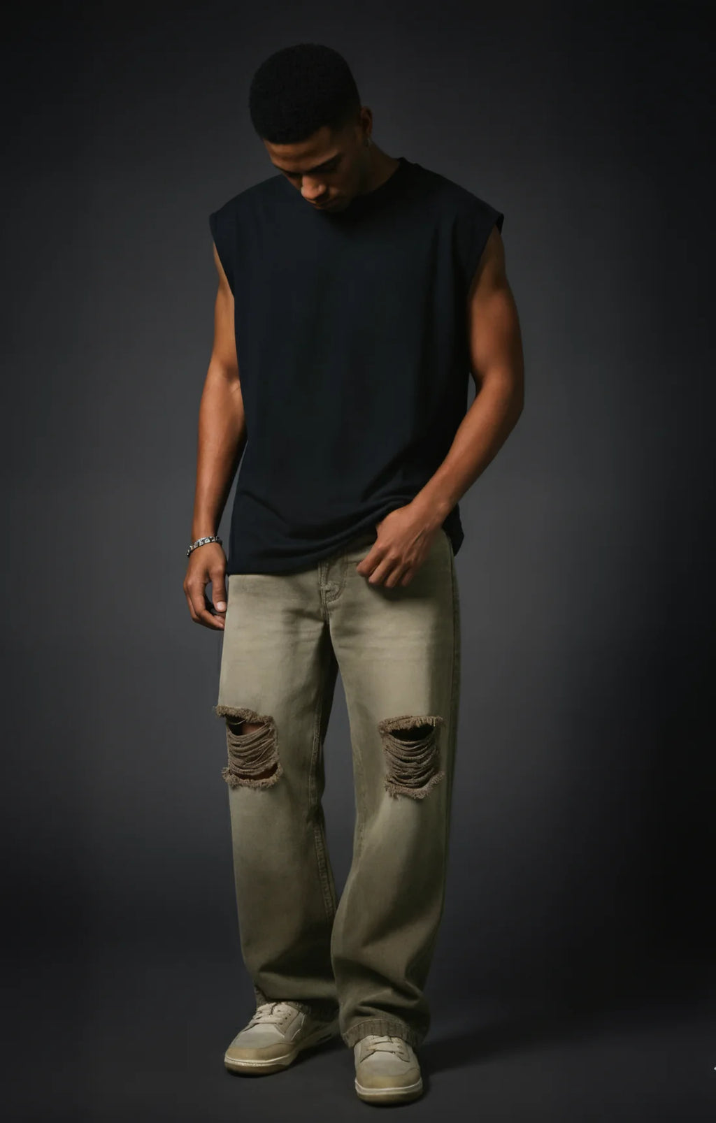 SAND WASH BAGGY DENIMS