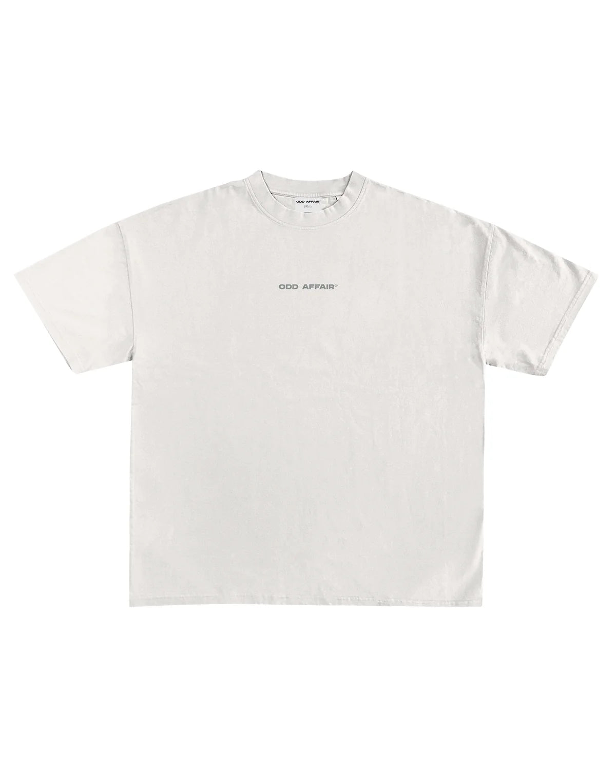 KEY basic white tee, crew neck short sleeves, small front chest logo